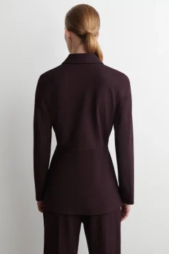 FLIESSENDER BLAZER MIT WICKELFRONT