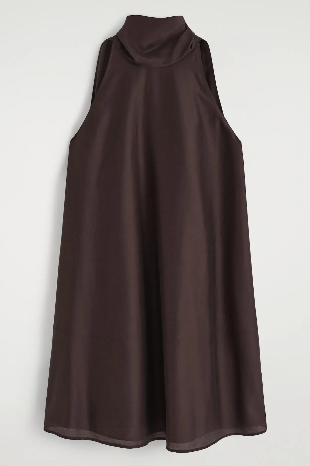 FLIESSENDES NECKHOLDER-KLEID IN MINILÄNGE
