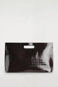 FOLIO OVERSIZED-TASCHE - LEDER IN KROKODILOPTIK
