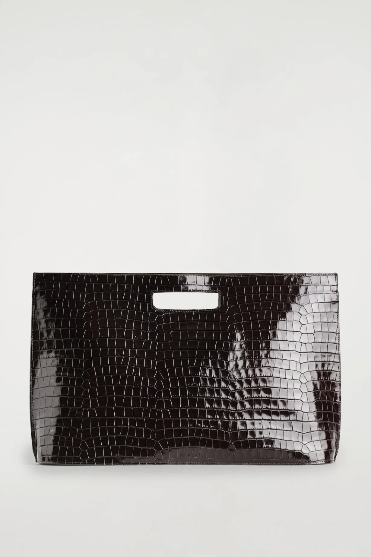 FOLIO OVERSIZED-TASCHE - LEDER IN KROKODILOPTIK