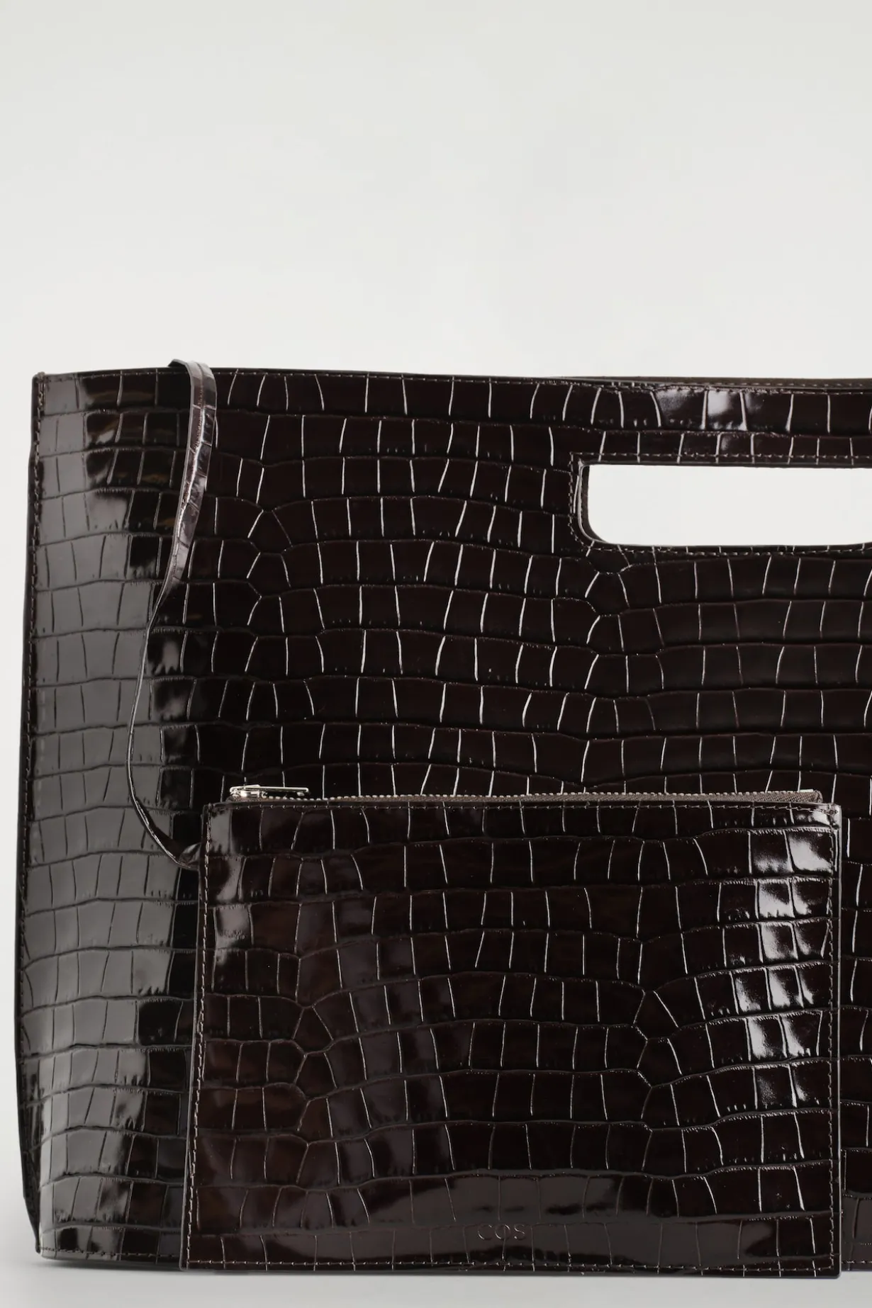 FOLIO OVERSIZED-TASCHE - LEDER IN KROKODILOPTIK