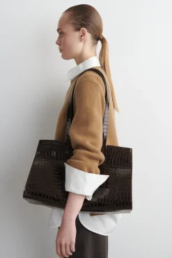 GALLERY TOTE BAG - LEDER IN KROKODILOPTIK