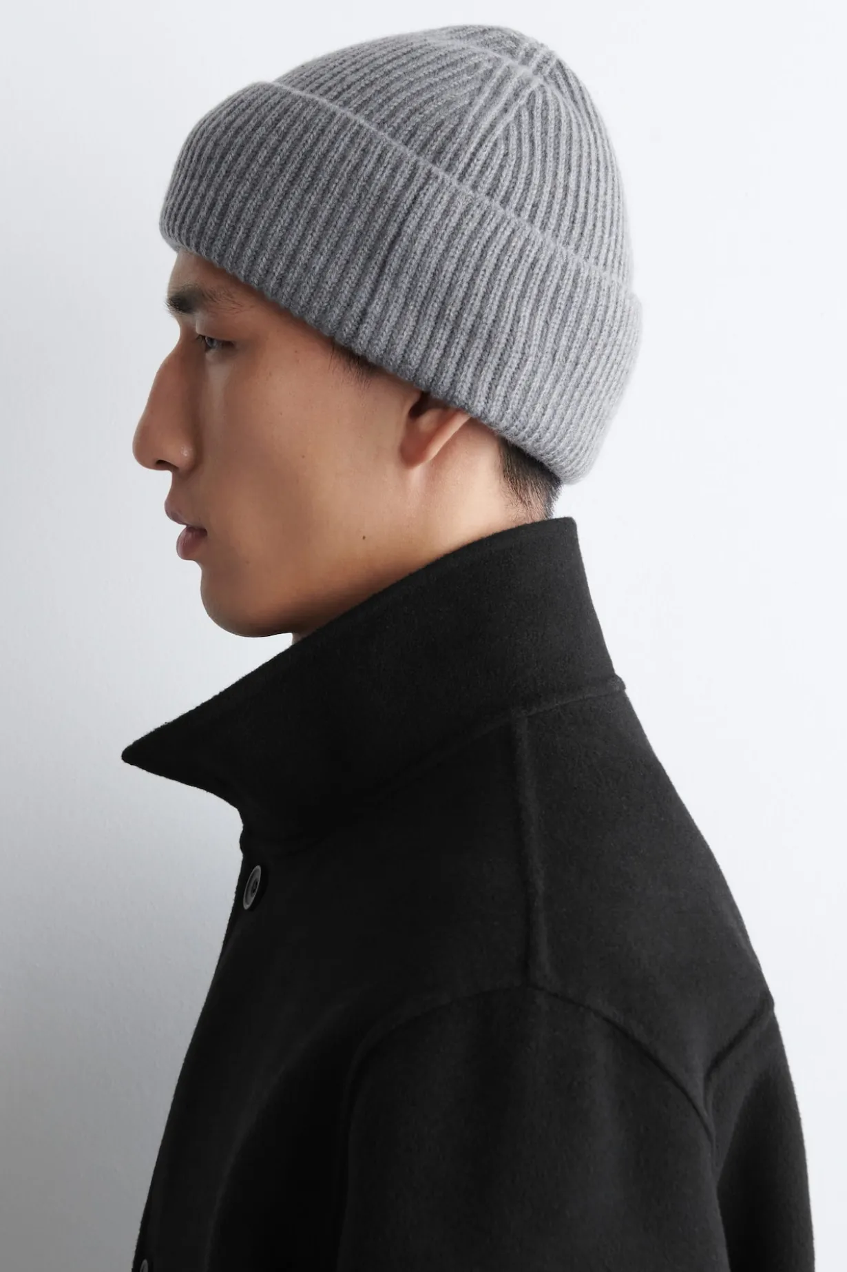 GERIPPTE BEANIE AUS WOLLE