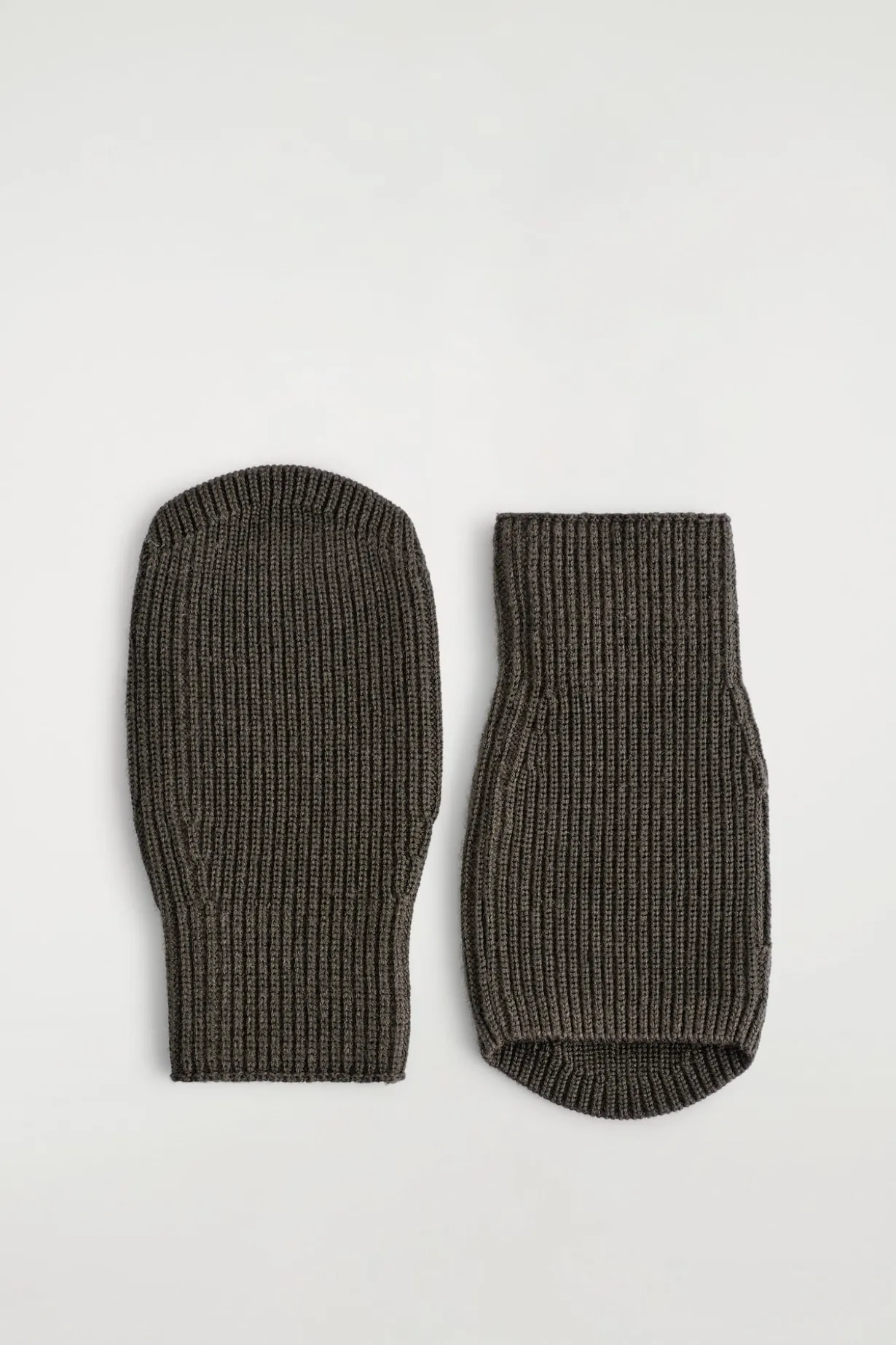 GERIPPTE FINGERLOSE HANDSCHUHE AUS WOLLE