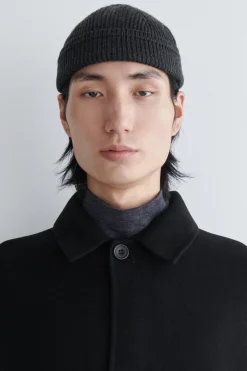 GERIPPTE FISHERMAN-BEANIE AUS WOLL-BAUMWOLL-MIX