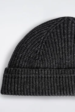 GERIPPTE FISHERMAN-BEANIE AUS WOLL-BAUMWOLL-MIX