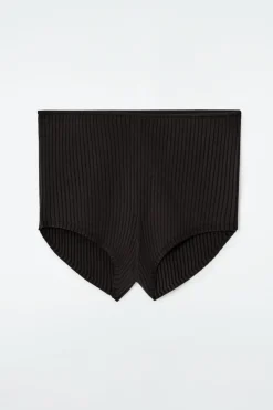 GERIPPTE MICRO-SHORTS AUS SEIDE