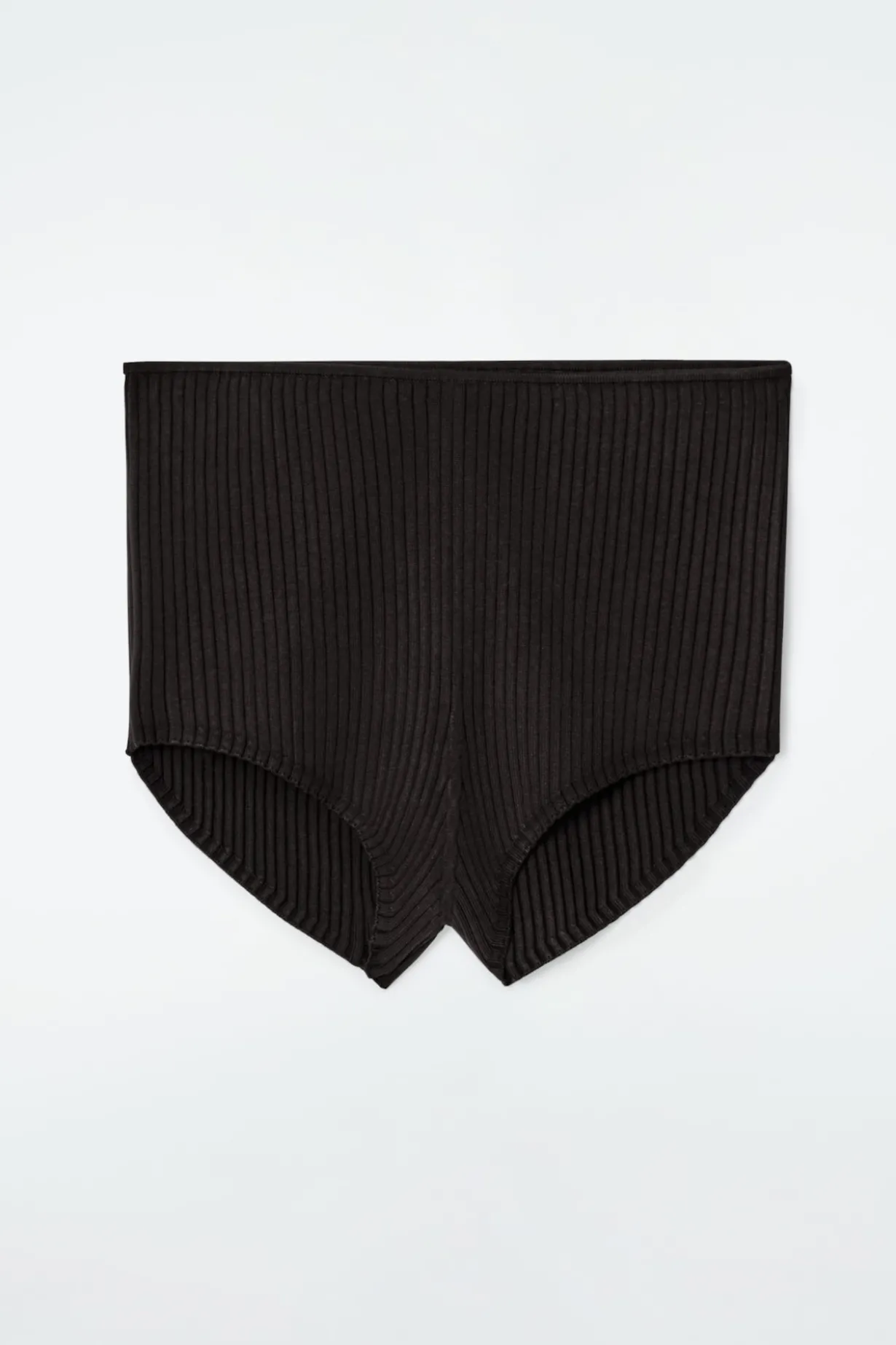 GERIPPTE MICRO-SHORTS AUS SEIDE