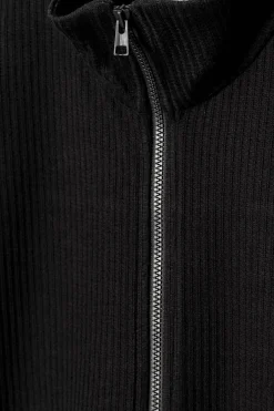 GERIPPTE TRAININGSJACKE AUS JERSEY