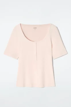 GERIPPTES HENLEY-T-SHIRT