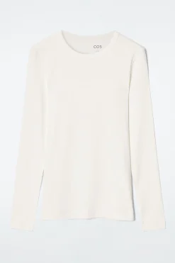GERIPPTES LANGARMSHIRT AUS JERSEY