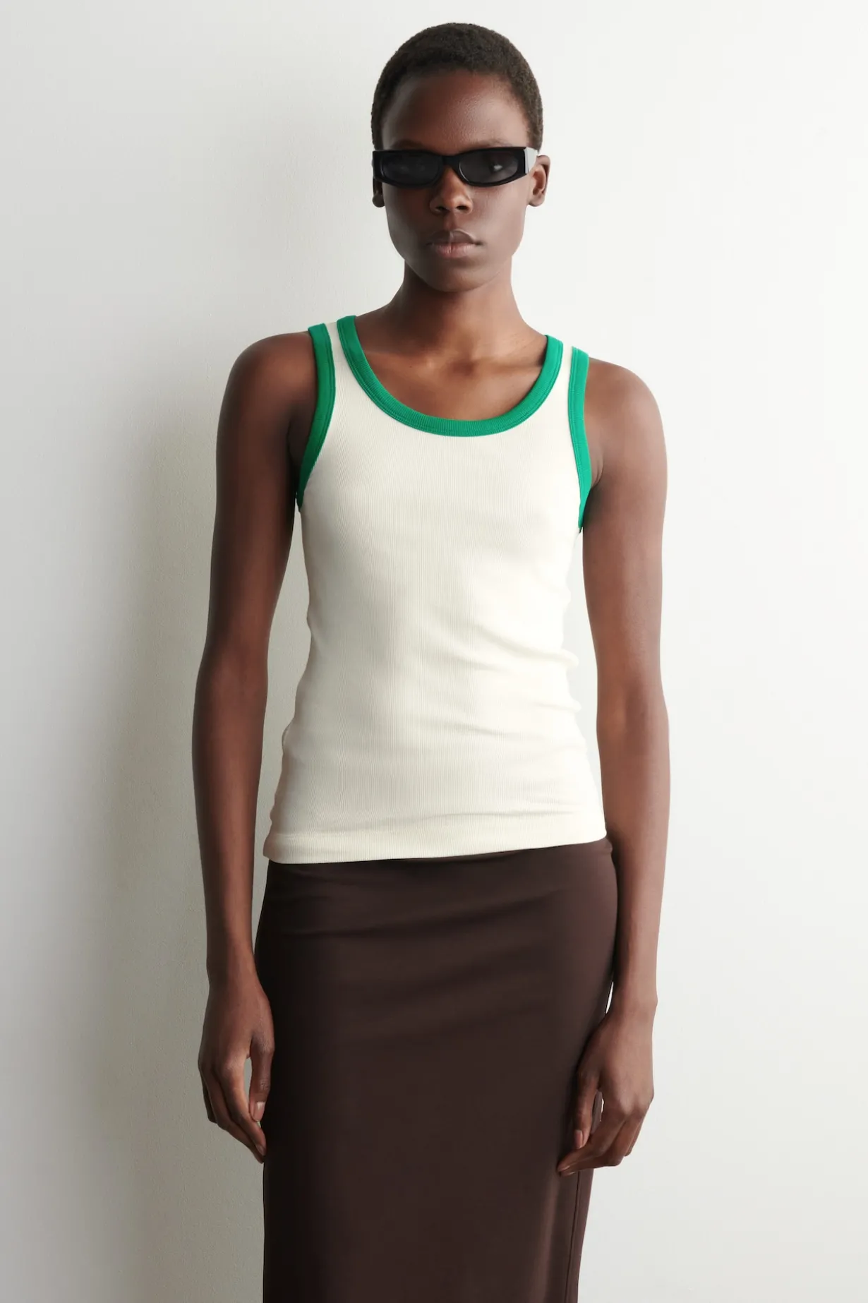 GERIPPTES TANKTOP AUS BAUMWOLLE