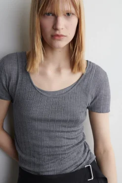 GERIPPTES TANKTOP AUS SEIDE