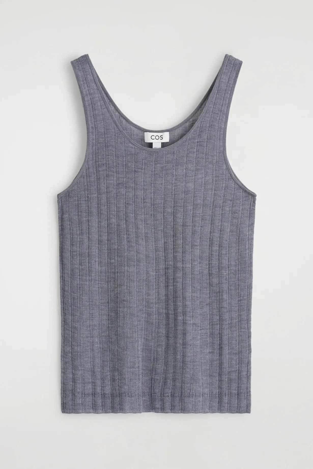 GERIPPTES TANKTOP AUS SEIDE
