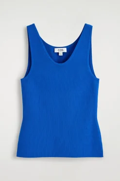 GERIPPTES TANKTOP MIT TIEFEM AUSSCHNITT