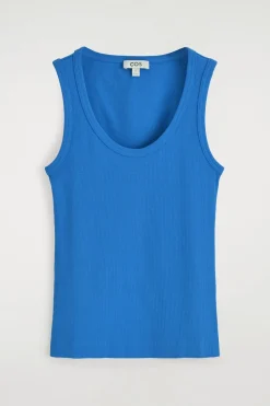 GERIPPTES TANKTOP MIT TIEFEM AUSSCHNITT