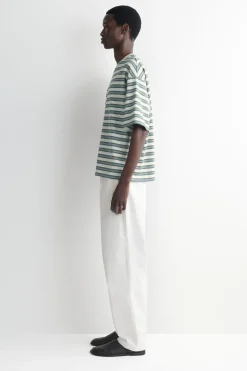 GESTREIFTES OVERSIZED-T-SHIRT AUS BAUMWOLLE