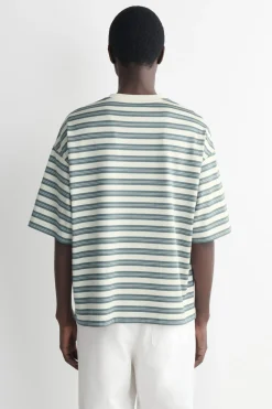 GESTREIFTES OVERSIZED-T-SHIRT AUS BAUMWOLLE