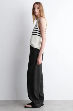 GESTREIFTES STRICK-TANKTOP