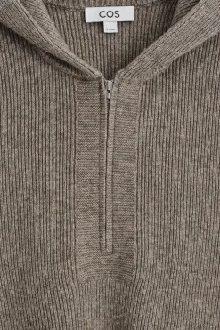 GESTRICKTER KAPUZENPULLOVER AUS MERINOWOLL-YAK-MIX