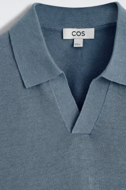 GESTRICKTES POLOSHIRT AUS LEINEN