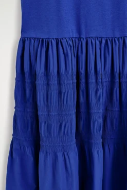 GESTUFTES MIDIKLEID MIT RAFFUNGEN