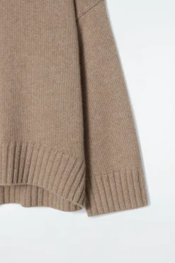 GROBSTRICKPULLOVER AUS KASCHMIR MIT ROLLKRAGEN