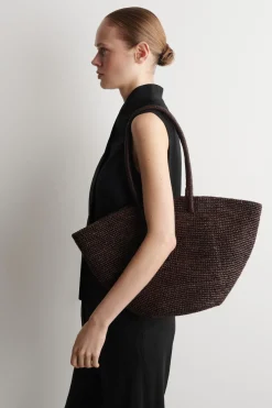 HANDGEWEBTE TASCHE - STROH