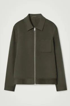 HARRINGTON-WOLLJACKE AUS DOUBLEFACE-MATERIAL