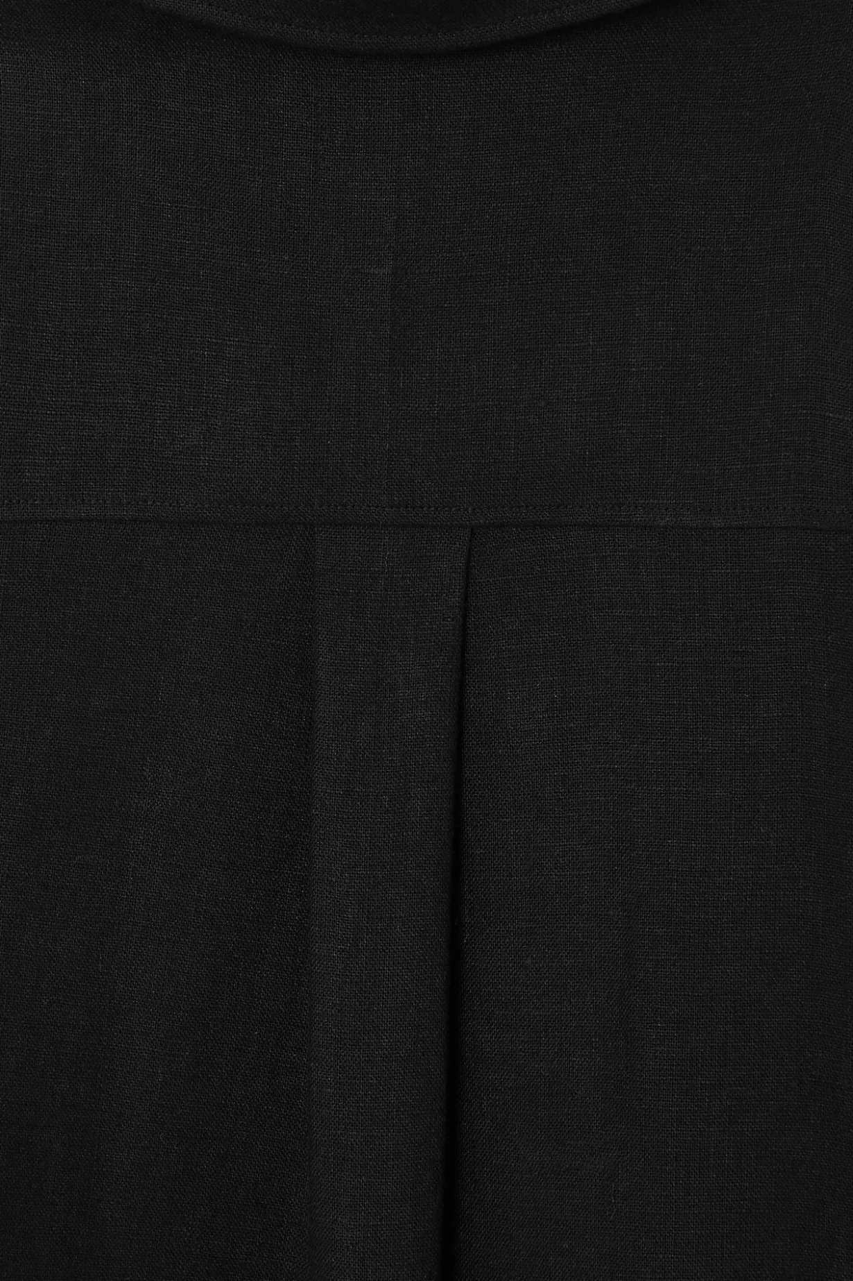 HEMDBLUSENKLEID AUS LEINEN MIT OFFENEM KRAGEN