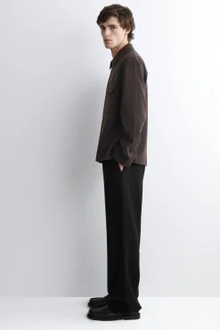 HEMDJACKE AUS CORD-JERSEY MIT REISSVERSCHLUSS