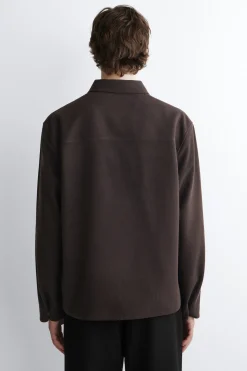 HEMDJACKE AUS CORD-JERSEY MIT REISSVERSCHLUSS