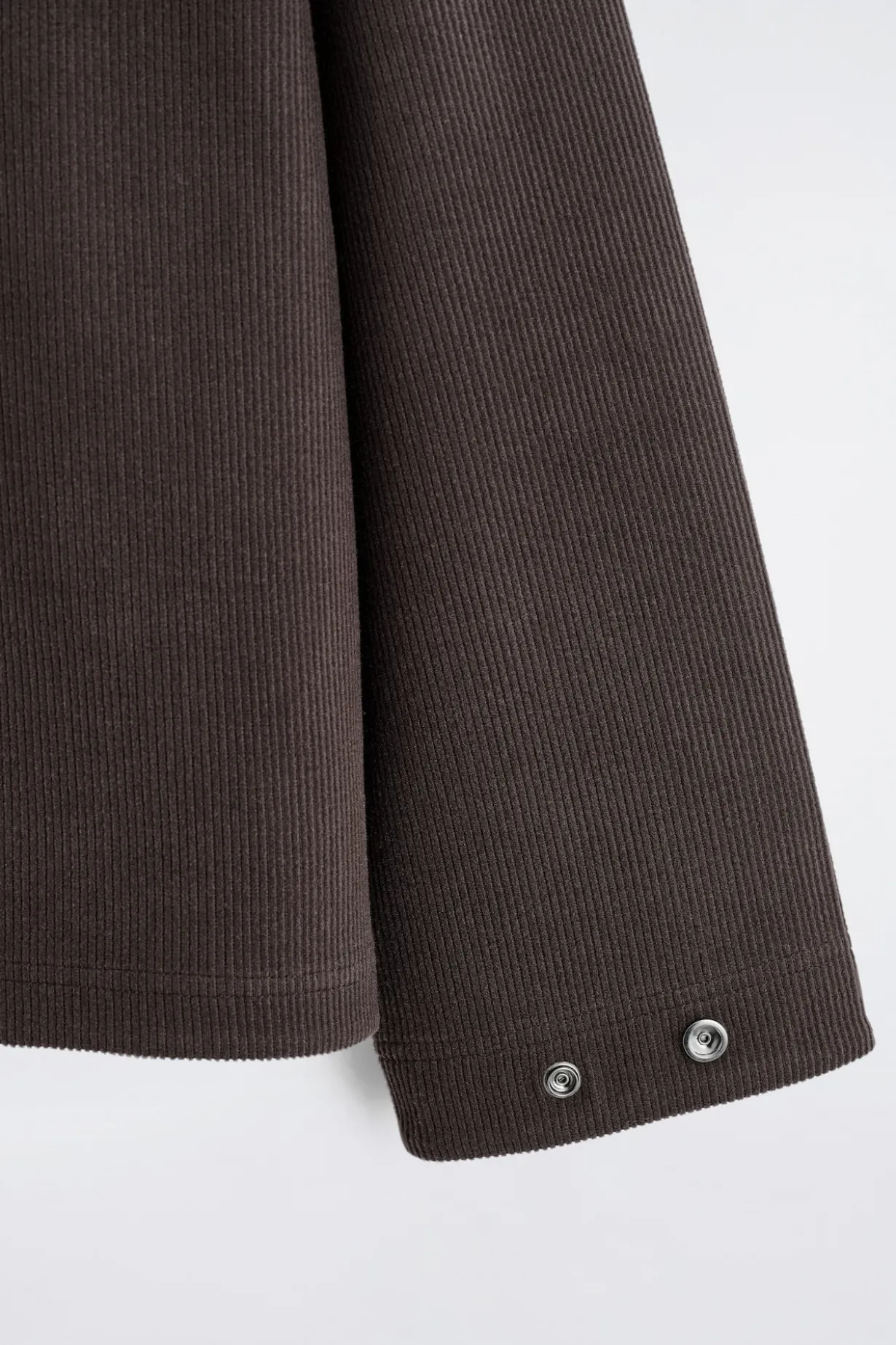 HEMDJACKE AUS CORD-JERSEY MIT REISSVERSCHLUSS