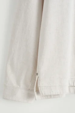 HEMDJACKE AUS DENIM AUS BAUMWOLL-LEINEN-MIX