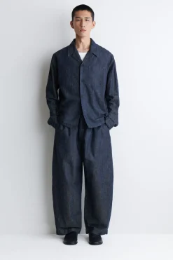 HEMDJACKE AUS DENIM MIT RESORTKRAGEN