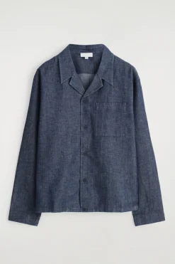 HEMDJACKE AUS DENIM MIT RESORTKRAGEN