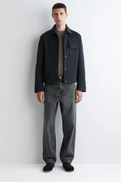 HEMDJACKE AUS JERSEY-TWILL