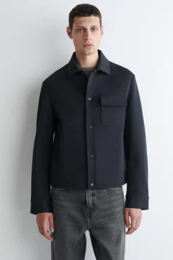 HEMDJACKE AUS JERSEY-TWILL