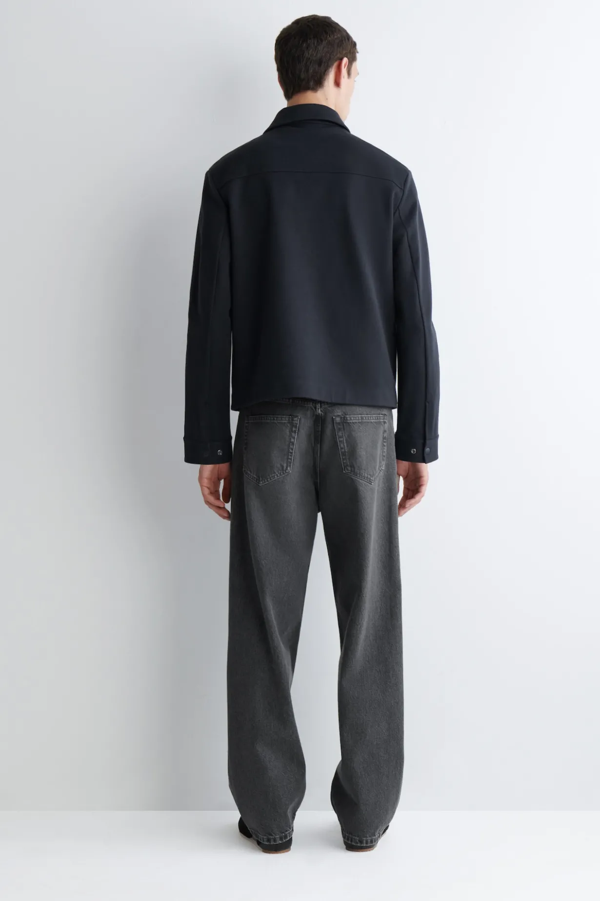 HEMDJACKE AUS JERSEY-TWILL