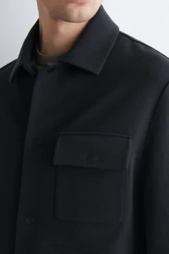 HEMDJACKE AUS JERSEY-TWILL