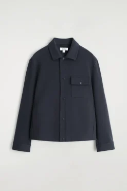 HEMDJACKE AUS JERSEY-TWILL