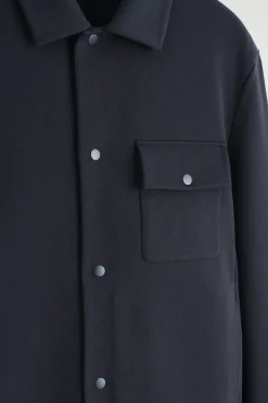 HEMDJACKE AUS JERSEY-TWILL