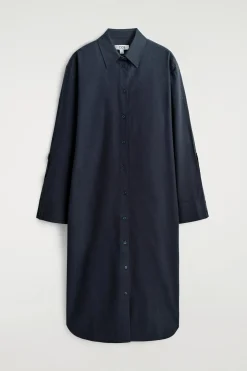 HEMDKLEID AUS BAUMWOLLE IN MIDILÄNGE