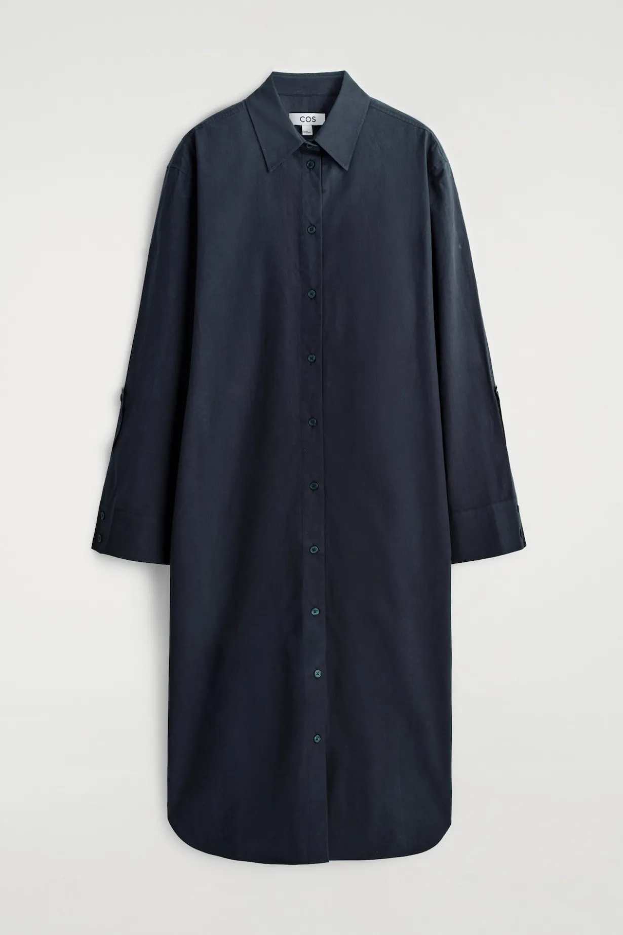 HEMDKLEID AUS BAUMWOLLE IN MIDILÄNGE