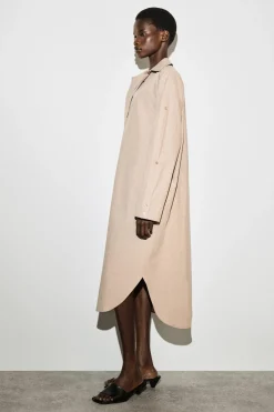 HEMDKLEID AUS BAUMWOLLE IN MIDILÄNGE