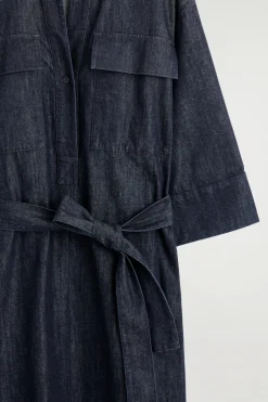HEMDKLEID AUS DENIM IN MIDILÄNGE