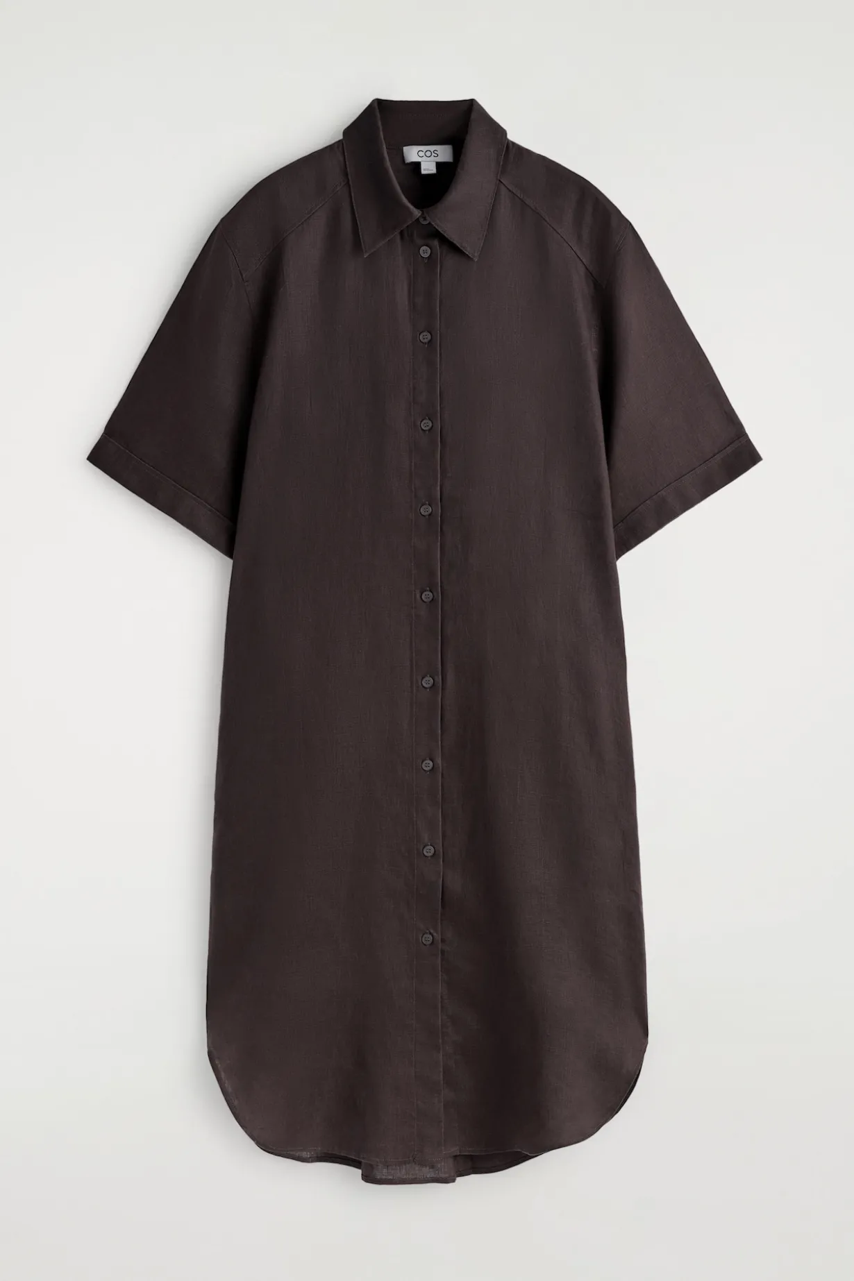 HEMDKLEID AUS LEINEN MIT KURZEN ÄRMELN
