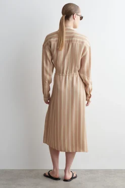 HEMDKLEID IN MIDILÄNGE UND WICKELOPTIK