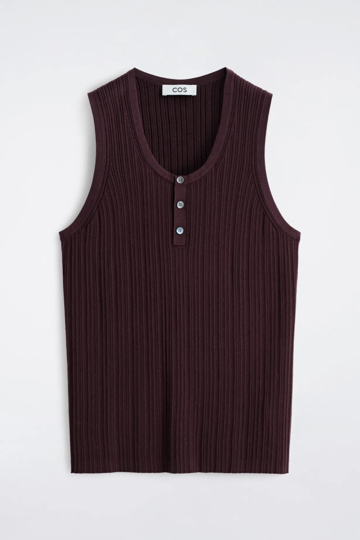 HENLEY-TANKTOP AUS SEIDEN-BAUMWOLL-MISCHUNG