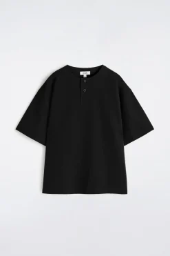 HENLEY-T-SHIRT AUS BAUMWOLLJERSEY